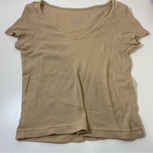 One Step Up Tan Baby Tee Extra Small (XS)